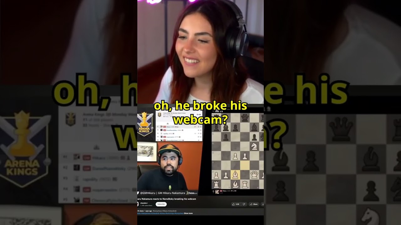 Andrea Botez loses her mind watching Hikaru #botez #chess #Twitch