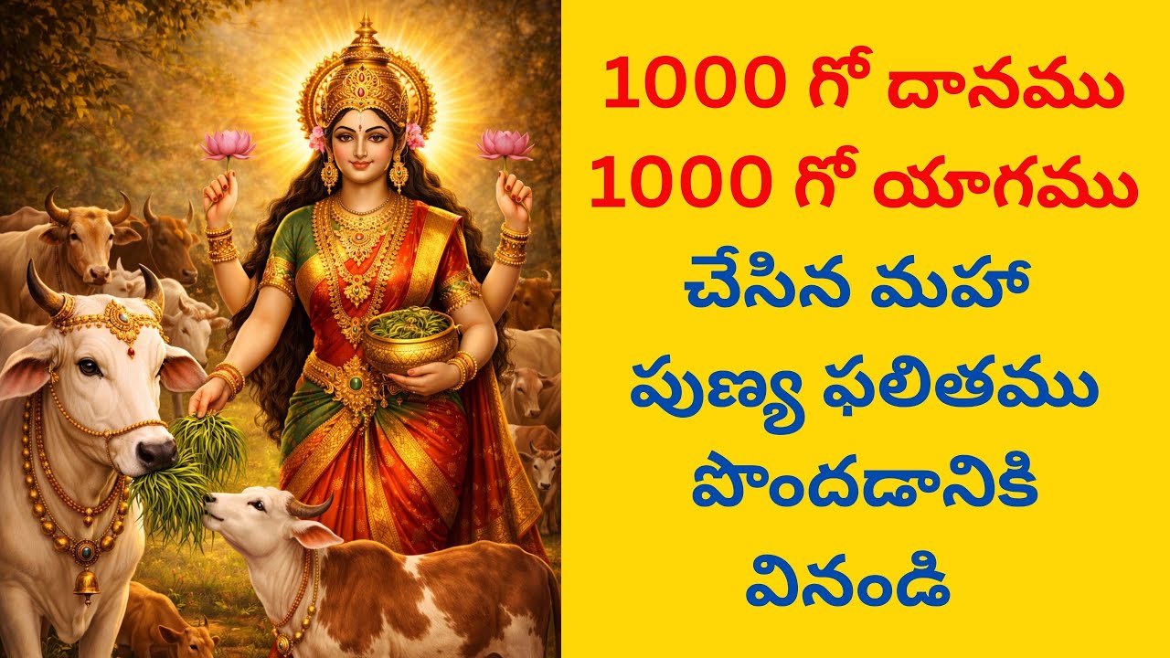 1000 గో దానము చేసిన పుణ్యo పొందడానికి వినండి 