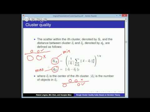 Geometric cluster quality measures