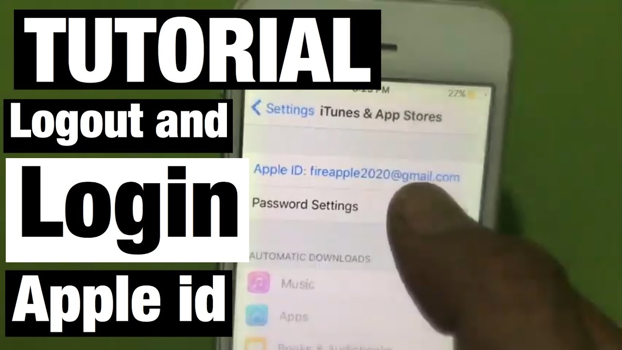 Tutorial Logout apple id dan login Apple id - YouTube