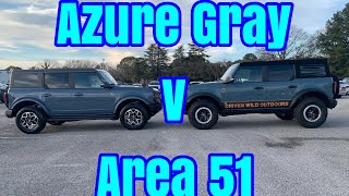 2023 Ford Bronco Outer Banks Azure Gray Bronco Walk Around