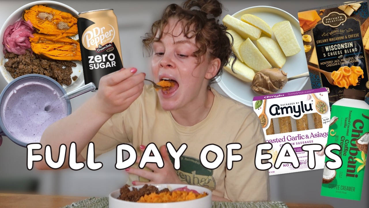 What I Eat in a Day with No Food Rules (easy meals + using processed foods)