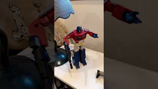 Reviewing optimus prime action figure. #stopmotion #lego