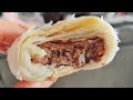 豆沙肉松酥饼 橄榄油做的酥皮点心 好吃更健康Puff pastry with red bean paste and shredded dried pork filling。