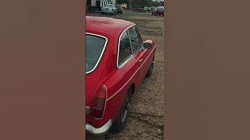 The MG MGB GT V8 in stunning red . #classiccars  #redbeauty  #carlovers  #mgbgt  #vintagevibes