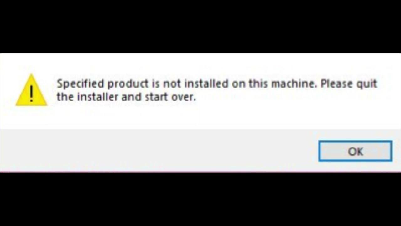 how to fix specified product not installed in windows #fixed #photoshop