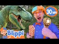 Blippi has fun learning dinosaurs and ice cream  food  explore  educationals for kids