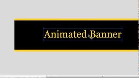 Animated Banner Tutorial in Flash Cs4