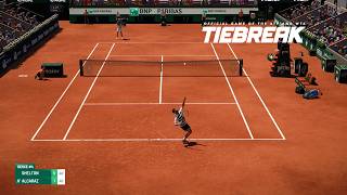 TIEBREAK - *New Patch Update* I Carlos Alcaraz Vs Ben Shelton I Roland Garros I FULL SET (PS5)