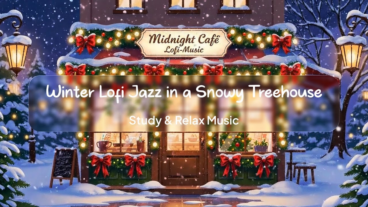 🎄 Winter Lofi Jazz in a Snowy Treehouse – Study & Relax Music 