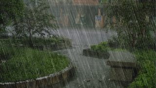 HEAVY RAIN with DEEP THUNDER Sounds  Thunderstorm Rain Sounds for Relaxing  White Noise Rain Sleep