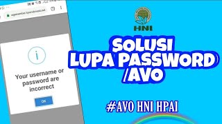 Lupa Password AVO