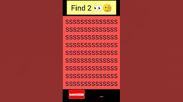 Find 2 and comment 👀🤔🧐 #shorts #spot #eyetest #exam #trending #findthenumber#find #memorytest#memory