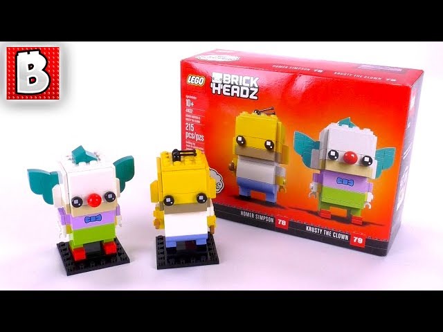  LEGO BrickHeadz _Homer Simpson & Krusty The Clown (41632) :  Toys & Games