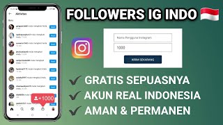 Cara Menambah Followers Instagram Gratis Indonesia Aktif 2023