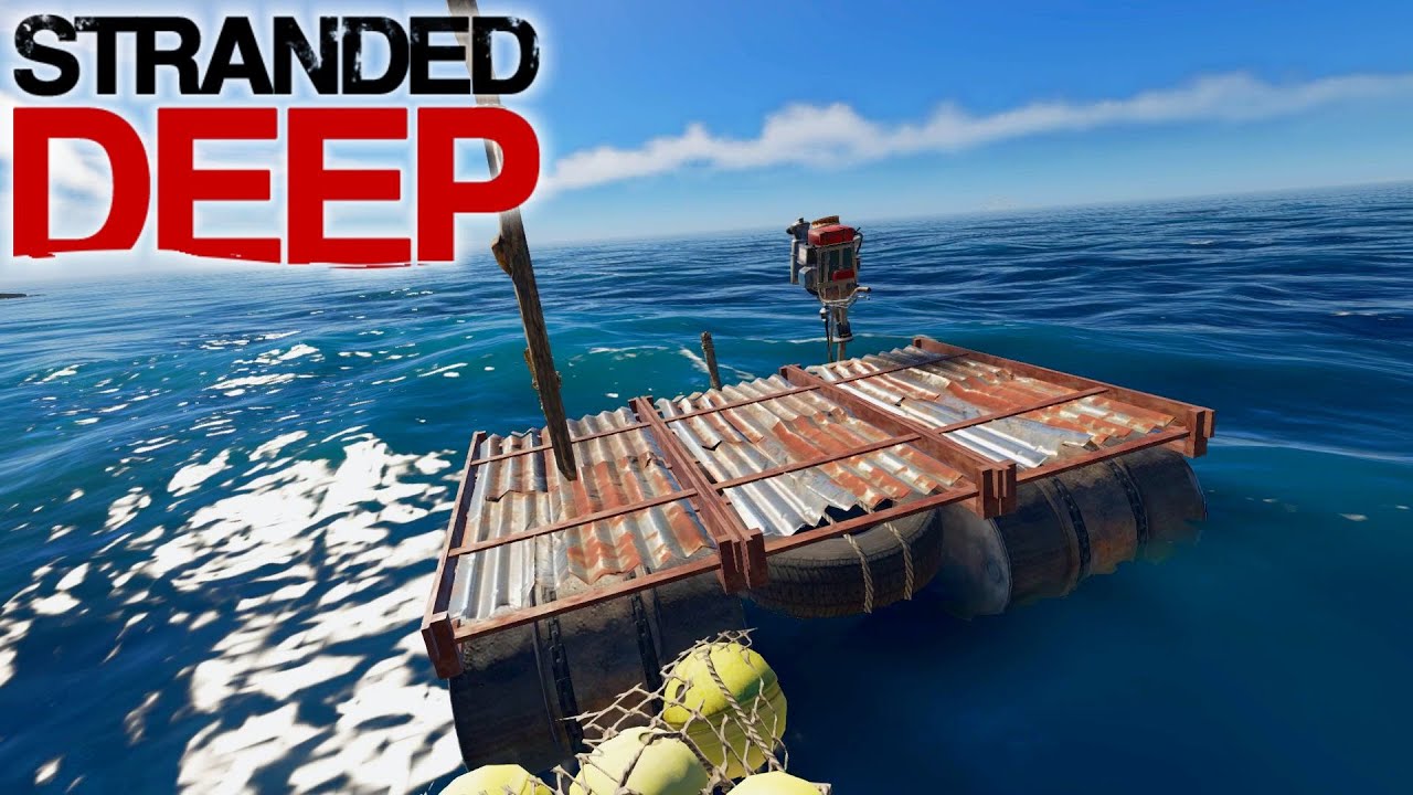 raft expansion with boat motor stranded deep gameplay