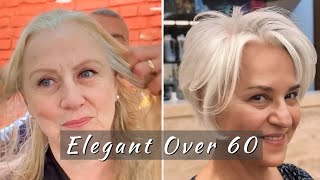 Elegant Short Haircuts For Women Over 50+ 60+ | Easy To Style Short Hair By Top Level Salon