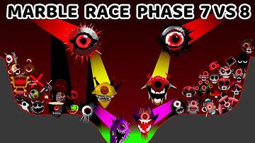 Incredibox Sprunki New Phase 7 Vs 8 Marble Race In Algodoo — Who Will Win?