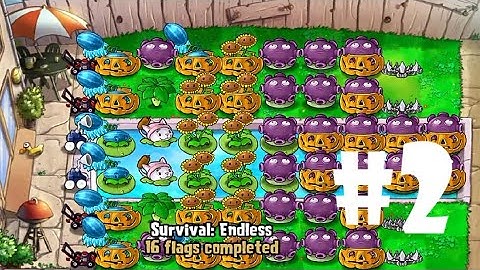 Plants vs Zombies | Survival: ENDLESS (34 Flags Completed) PART 2 (iOS Android)