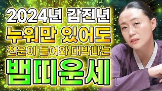 2024년 갑진년 미리보는 뱀띠 운세 / 힘들었던 날이 끝나고 대운 들어와 대박난다! 돈 벌어보자! 65년생…