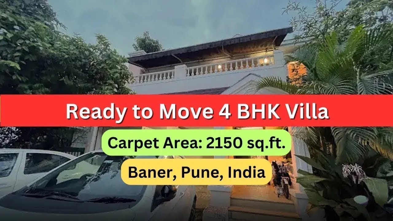 Luxury 4 BHK Ready To Move Villa | Baner Pune India | +91 7420923928 I #luxuryvillapune #villa #pune