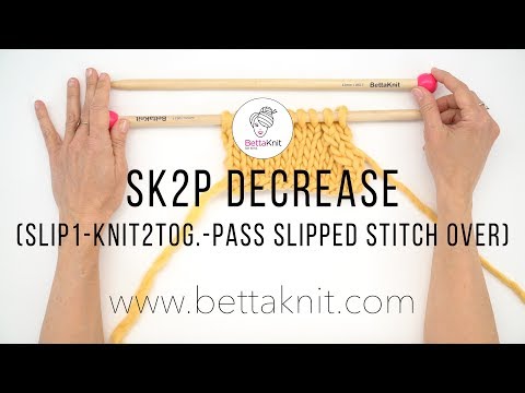 How to knit: SK2P decrease