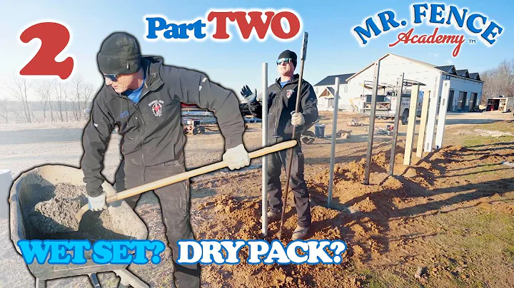 How to set a Fence Post PART 2! | Dry Pack vs Wet Set
