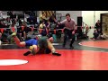 Kid gets angry when he loses in a wrestling match