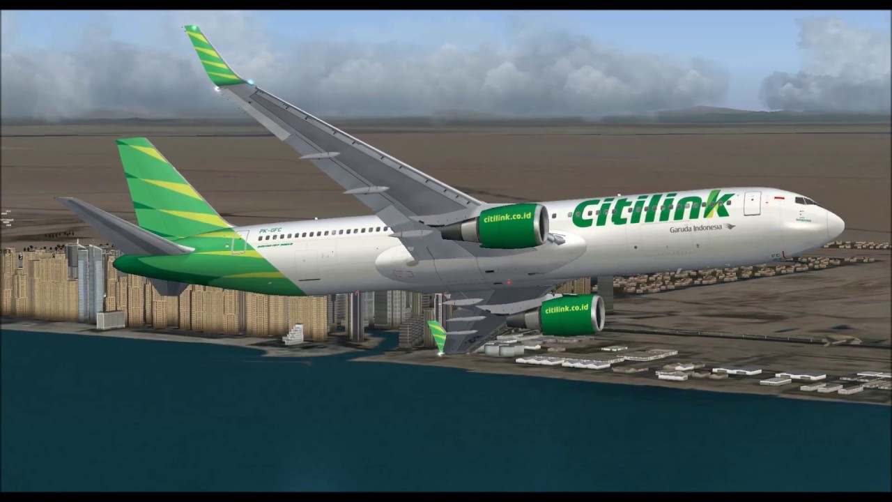 BOEING 767 300ER CITILINK AIRLINES FICTITIOUS LIVERY LANDING AT DUBAI ...
