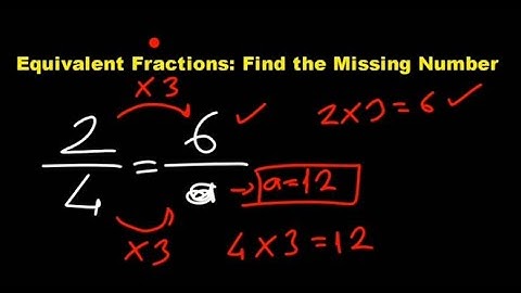 Equivalent Fractions Find the Missing Number