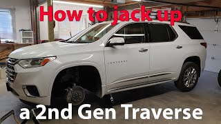 How to jack up a 2019 Chevy Traverse