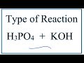 Type of Reaction for H3PO4   KOH = K3PO4   H2O