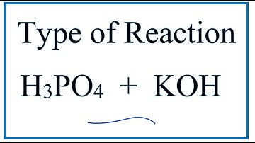 Type of Reaction for H3PO4 + KOH = K3PO4 + H2O