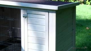 Boomer & George Elevated Rabbit Hutch - White Wash - Product Review Video