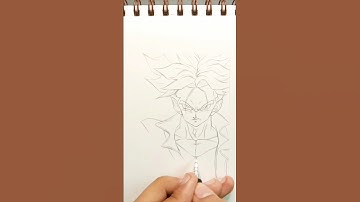 Drawing Future trunks 🔥✍️ #satisfying #shorts #viral