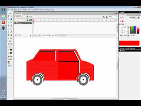  cara  membuat  animasi  mobil berjalan di  macromedia  flash  8  