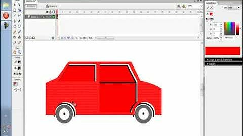 cara membuat animasi mobil berjalan di macromedia flash 8