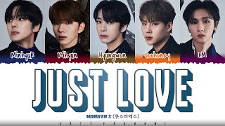 MONSTA X (몬스타엑스) - 'JUST LOVE' Lyrics [Color Coded_Han_Rom_Eng] Resimi