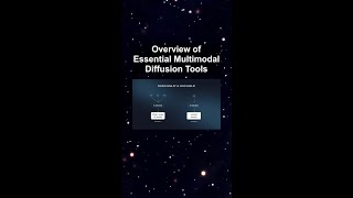 Overview of Essential Multimodal Diffusion Tools #ai #artificialintelligence #machinelearning
