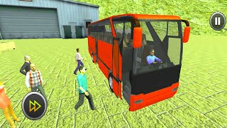 Uphill Offroad Bus Driving Sim ||    Mountain Bus Pick up The Passanger || Android Mobile Gameplay screenshot 4