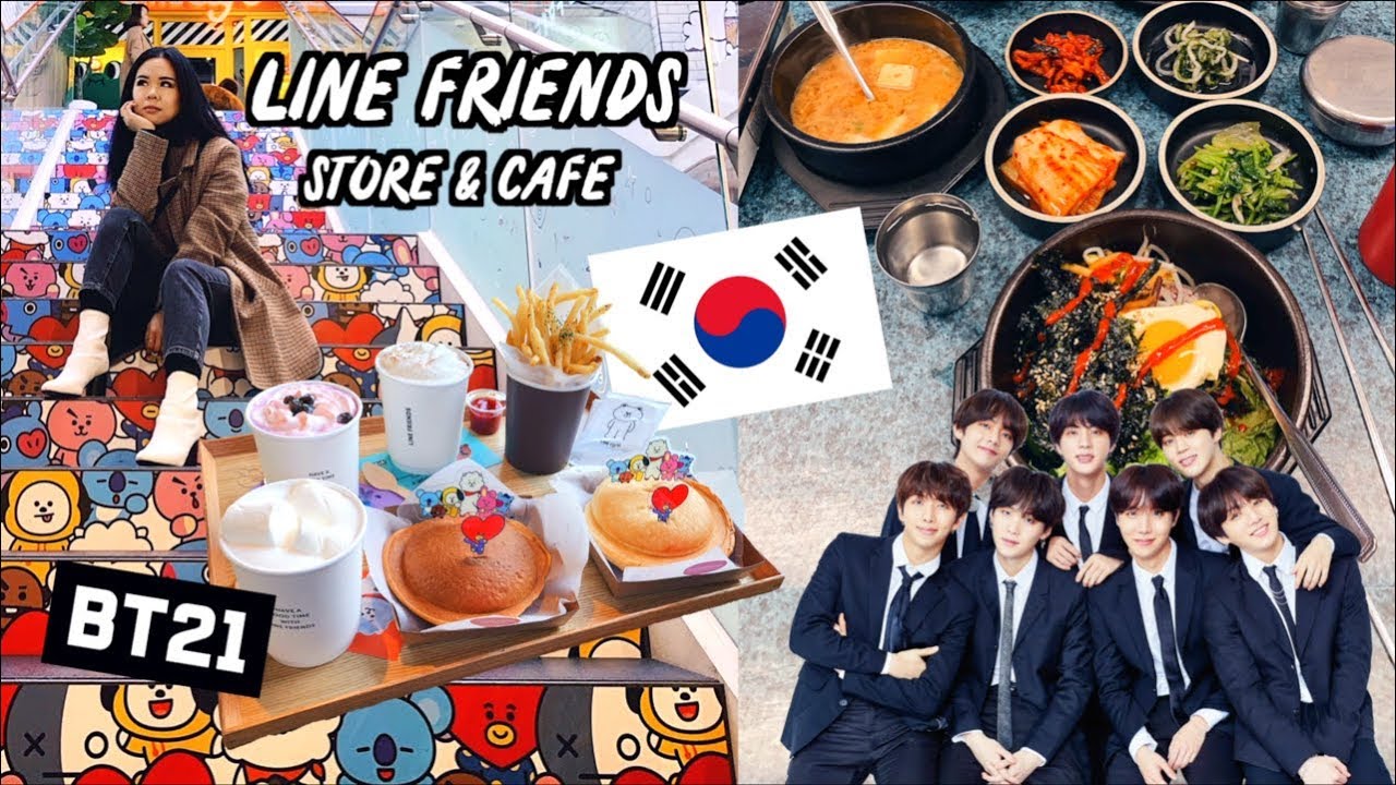 ARMY'S, YOU NEED TO COME HERE + BT21 LINE FRIENDS STORE & CAFE IN ITAEWON