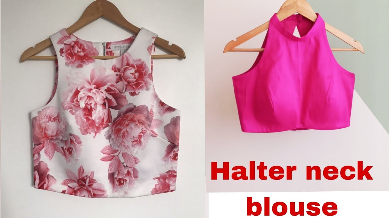 Halter Neck Blouse Drafting and Cutting ll Princess cut blouse cutting ✂️ by SFD