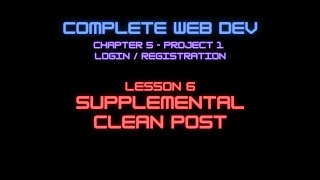 Web Dev 5 -  6 Supplemental (optional)