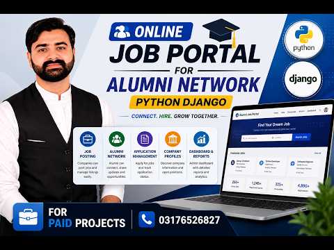 Online Job Portal for Alumni Network Using Django | CS619 Complete Final Year Project | Python