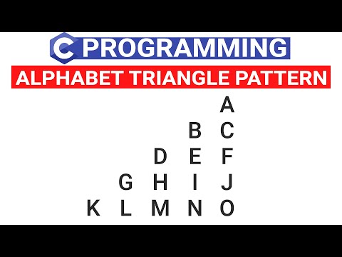 BEST way to Make Triangle Pattern in C Language | C Program to Display Triangle Using Alphabets