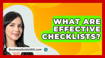 What Are Effective Checklists? - BusinessGuide360.com