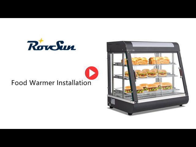 Restaurant Countertop 3-Tier Food Warmer Display Case With Led Light.