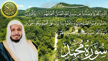 سورة محمد كاملة مكتوبة الشيخ عبدالله بصفر Surah Muhammad - sheikh Abdullah Basfar