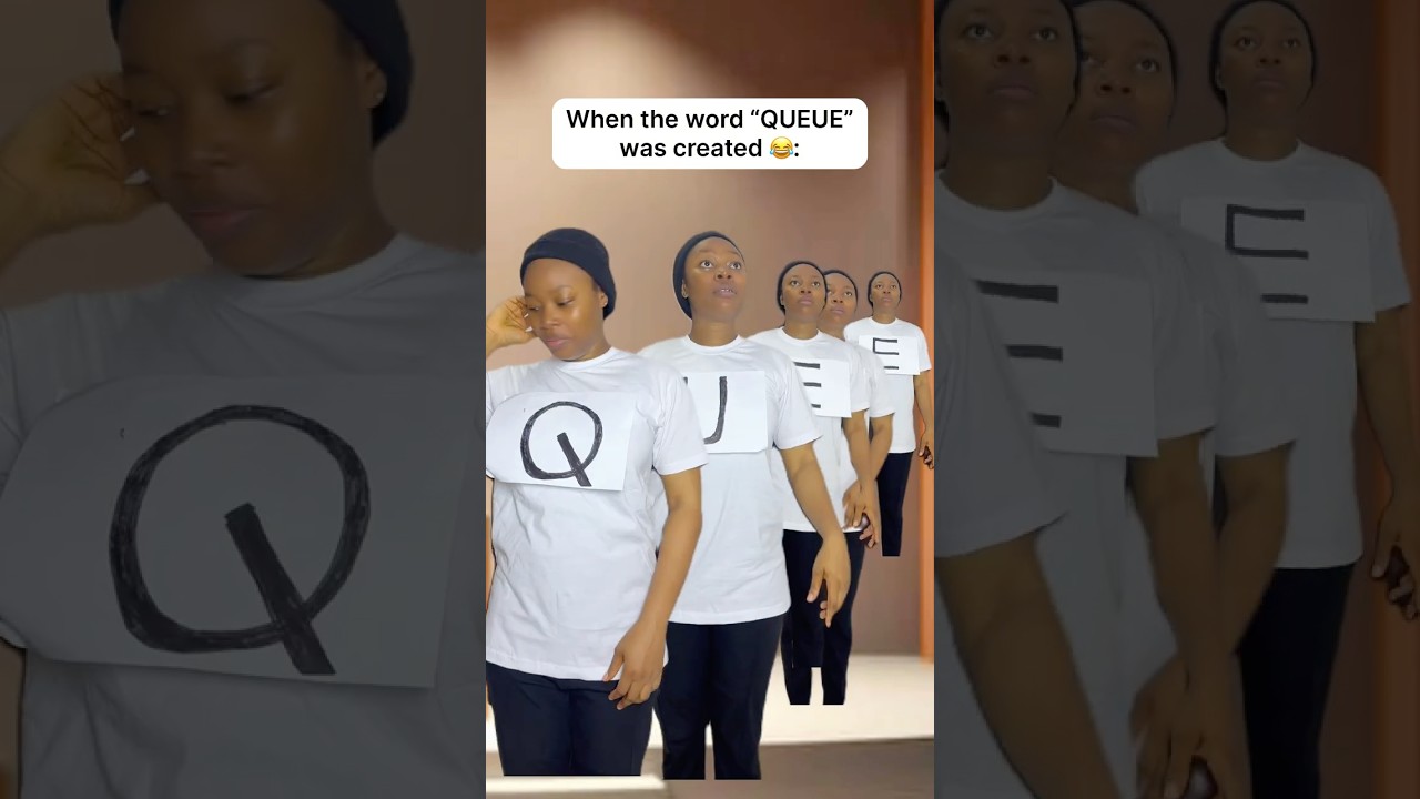 When the word “QUEUE” was created 😂 #shorts