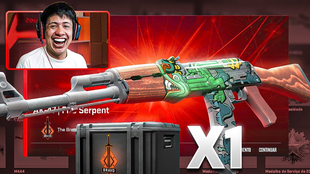 isso foi ÉPICO... CONSEGUI uma AK-47 FIRE SERPENT de R$ 6.652 no CS 2!
